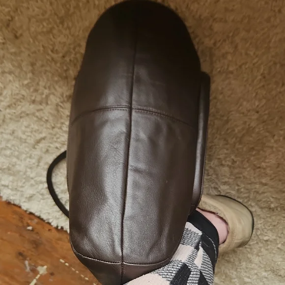Coach Dark Brown Leather Tote - Picture 7 of 11